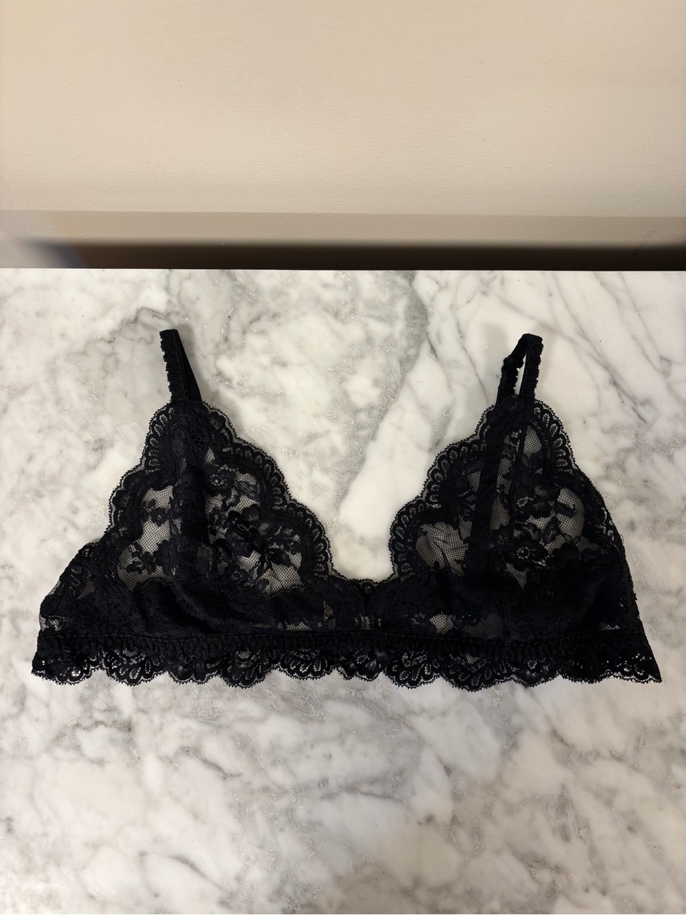 Limited edition H&M Rabanne Lace Bralette - Black